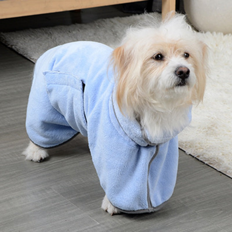 Quick-Dry Pet Bathrobe Towel (Absorbent Dog & Cat Drying Robe)
