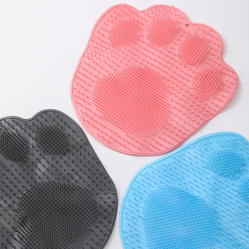 Non-Slip Silicone Pet Bath Mat (Paw-Shaped, Stable & Waterproof)