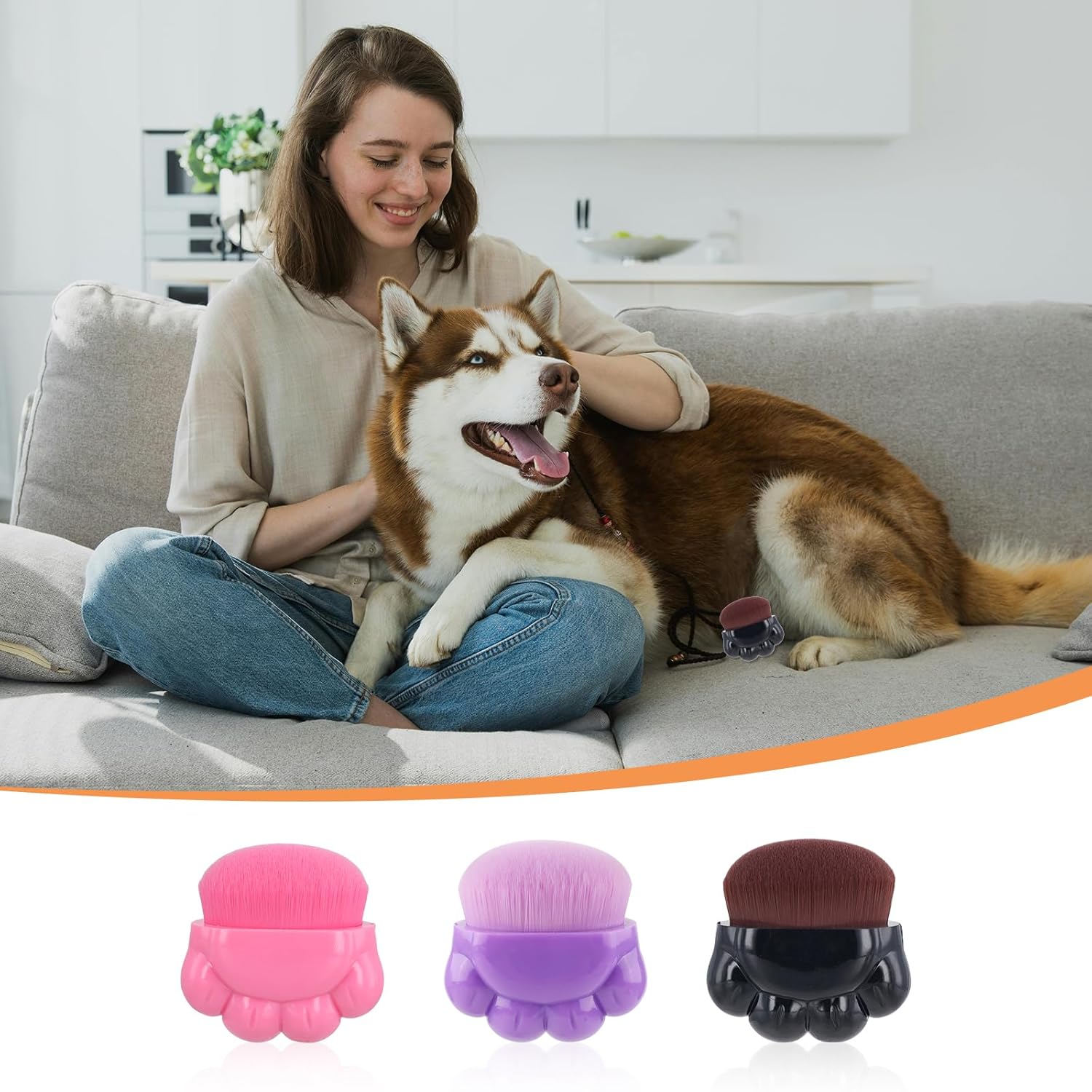 3-Piece Dog Paw Balm Brush Set – Gentle Applicator for Paw & Nose Care