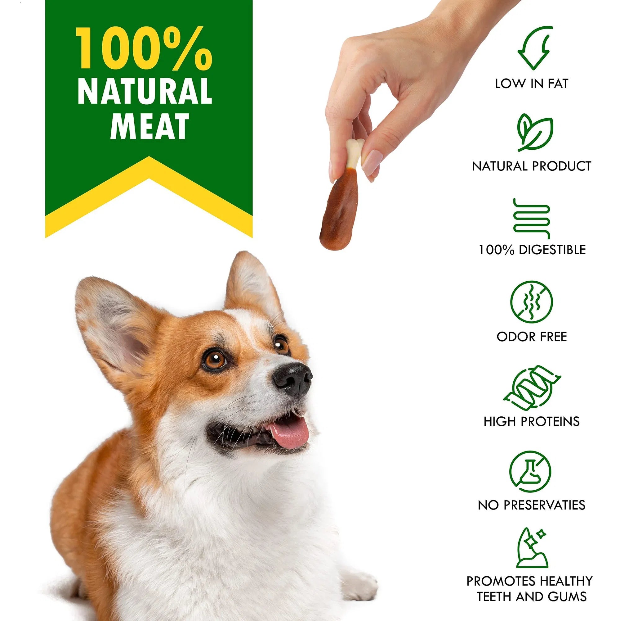 Chicken-Wrapped Calcium Bone Dog Chews (Rawhide-Free, High-Protein Treats)