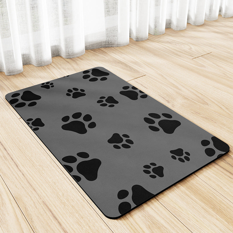 Minimalist Water-Absorbing Pet Feeding Mat (Washable, Non-Slip, Modern Design)