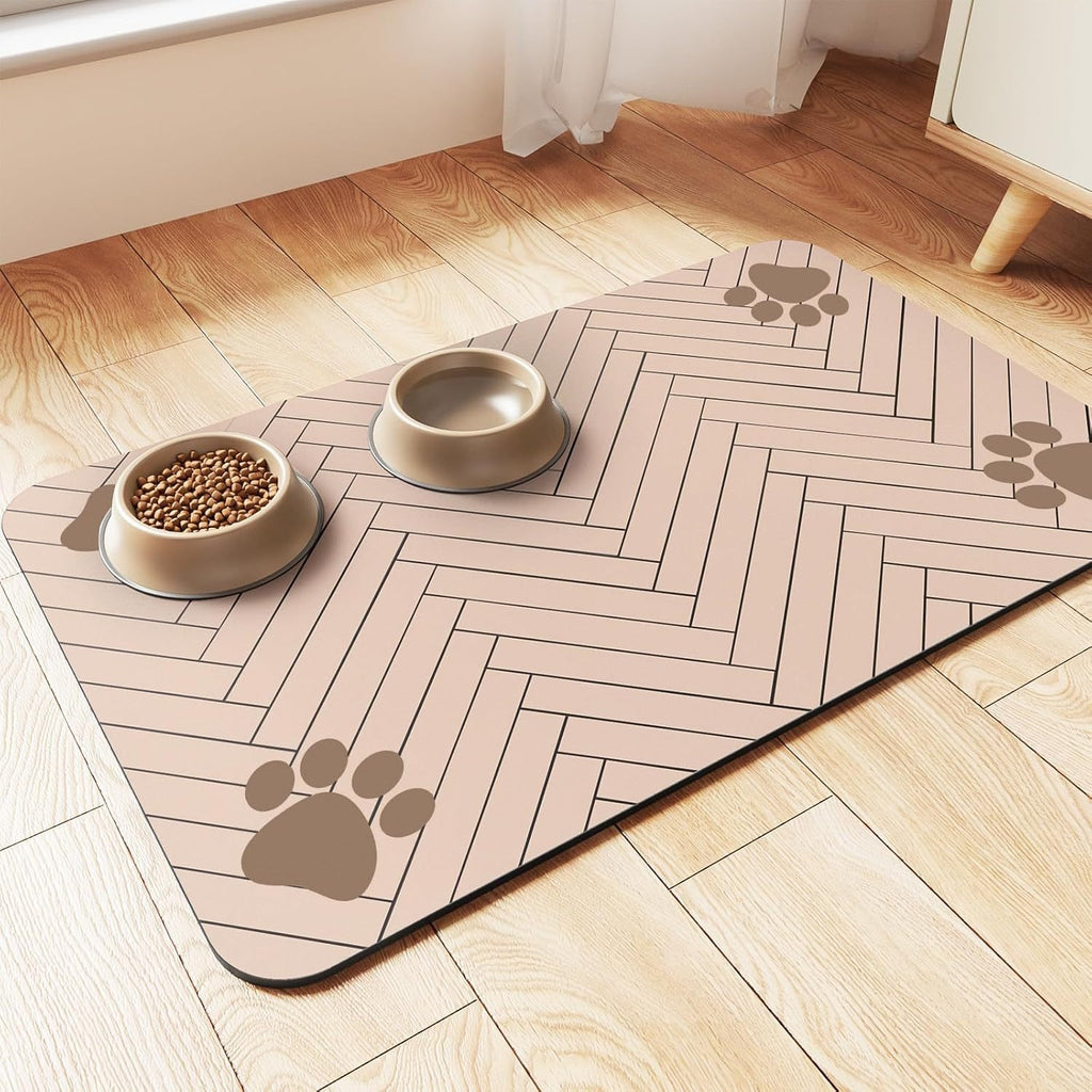 Diatomite Water-Absorbing Pet Feeding Mat (Splash-Proof, Fast-Drying Floor Mat)