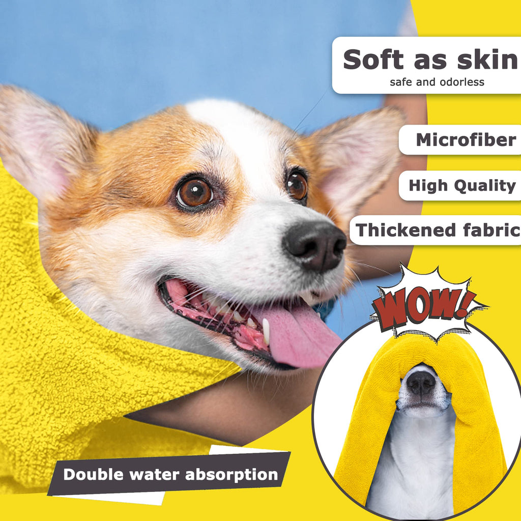 Quick-Dry Pet Bath Towel (Dog & Cat Absorbent Drying Towel)