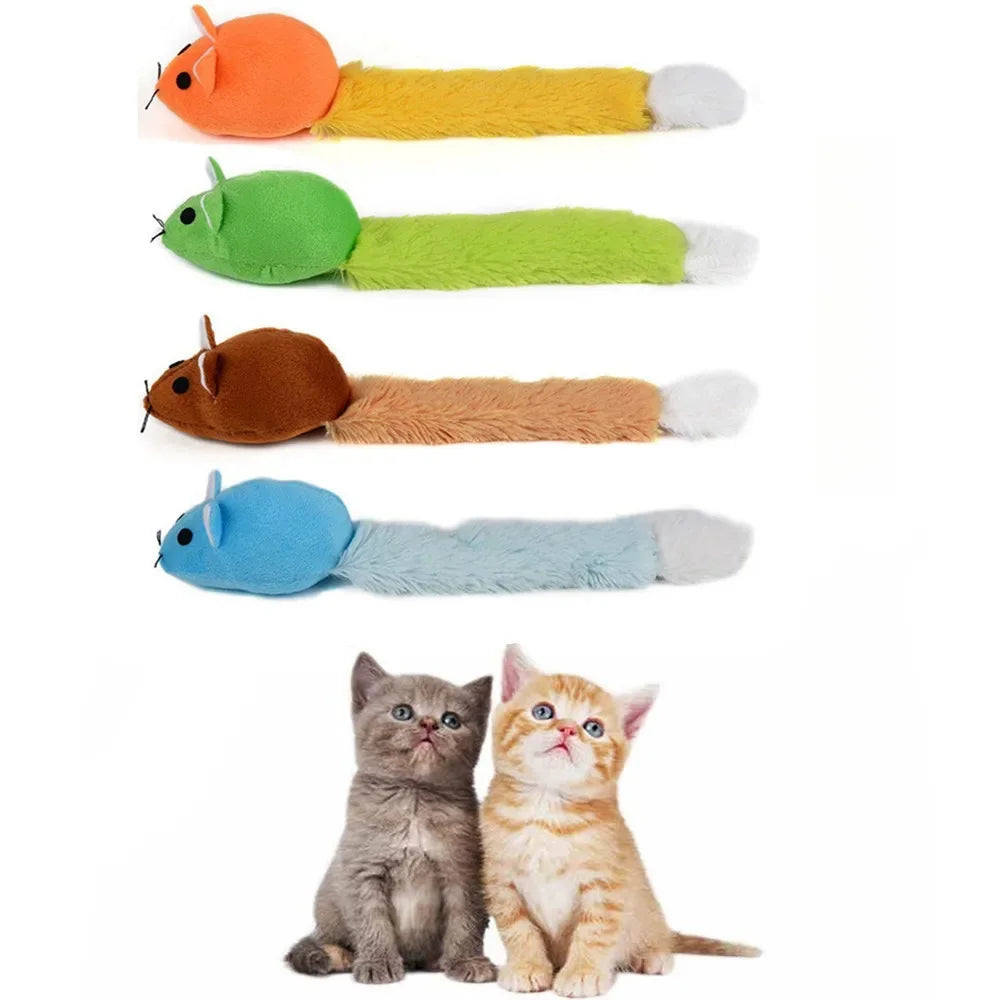 Long Tail Plush Mouse Cat Teaser Toy