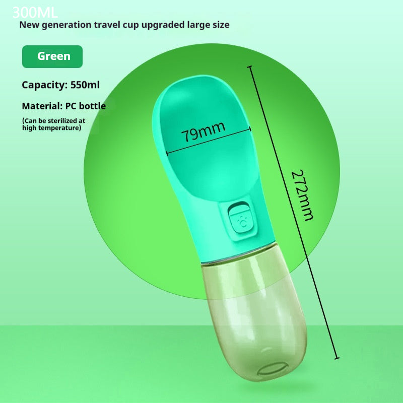 Portable Pet Dog Water Bottle (458ml Travel Water Cup)