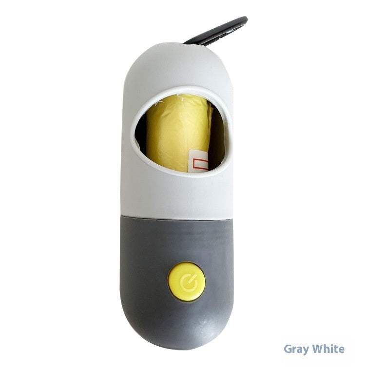 LED Light Pet Waste Bag Dispenser for Dogs & Cats (Built-In Flashlight)