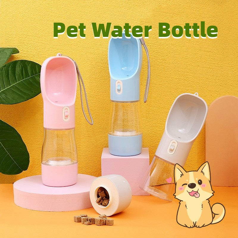 Portable Pet Dog Water Bottle (458ml Travel Water Cup)