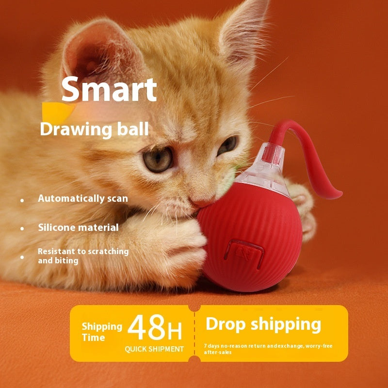 Interactive Smart Cat Toy Rolling Ball (Self-Moving & Rechargeable)
