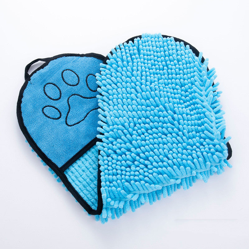 Super Absorbent Dog & Cat Drying Towel (Soft Chenille Microfiber Pet Bath Towel)