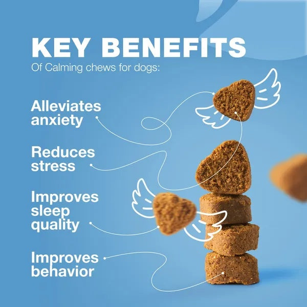 Hemp Calming Soft Chews for Dogs (Anxiety & Stress Support Treats)