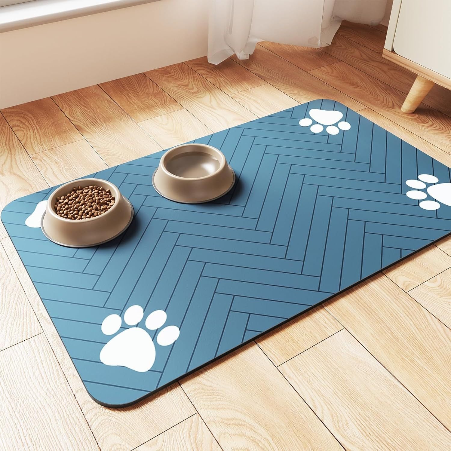 Diatomite Water-Absorbing Pet Feeding Mat (Splash-Proof, Fast-Drying Floor Mat)