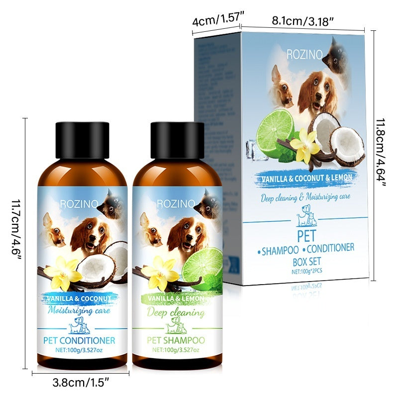 Pet Shampoo & Conditioner Set – Gentle Wash & Care Kit for Dogs & Cats