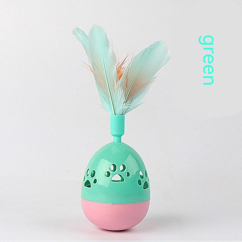 Feather Tumbler Bell Interactive Cat Toy