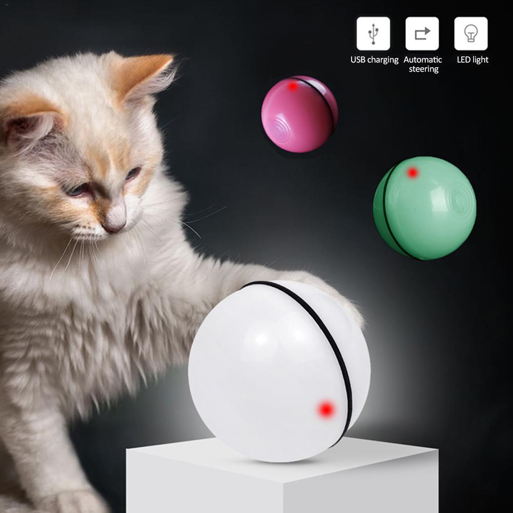 Rechargeable Interactive LED Cat Toy Ball (Self-Moving)