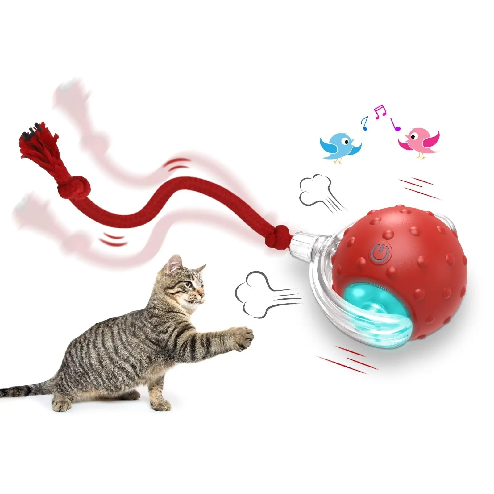 Interactive Smart Cat Toy Rolling Ball (Self-Moving & Rechargeable)