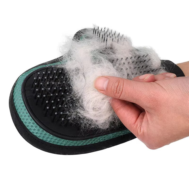 Pet Grooming Hair Removal Glove – Silicone Deshedding & Massage Glove for Cats and Dogs