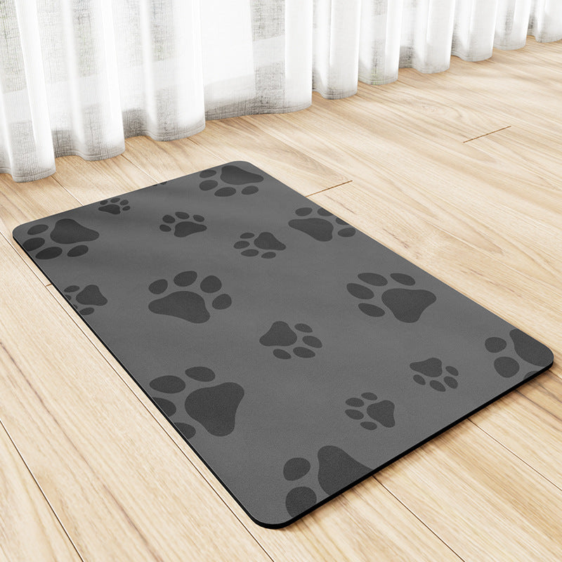 Minimalist Water-Absorbing Pet Feeding Mat (Washable, Non-Slip, Modern Design)