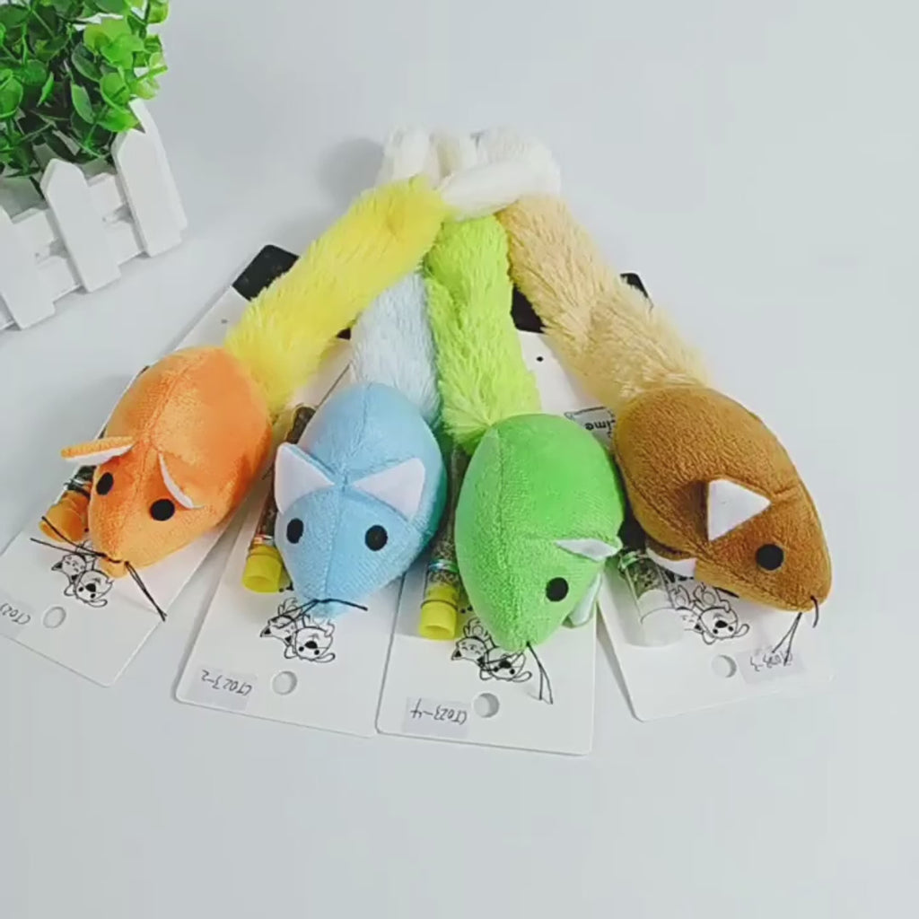 Long Tail Plush Mouse Cat Teaser Toy