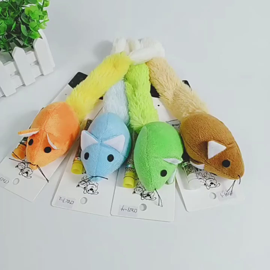 Long Tail Plush Mouse Cat Teaser Toy