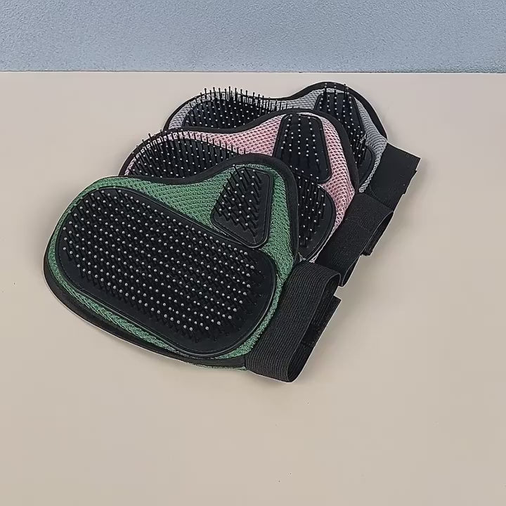 Pet Grooming Hair Removal Glove – Silicone Deshedding & Massage Glove for Cats and Dogs