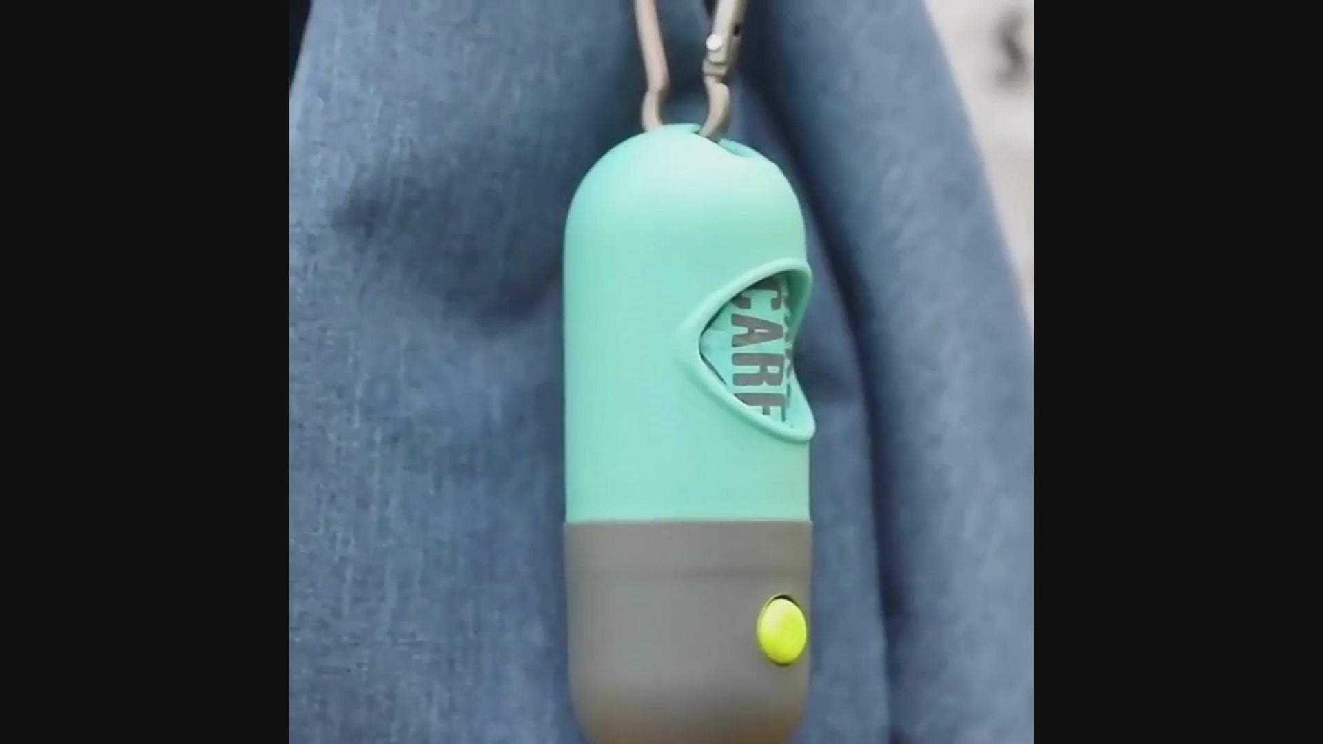 LED Light Pet Waste Bag Dispenser for Dogs & Cats (Built-In Flashlight)